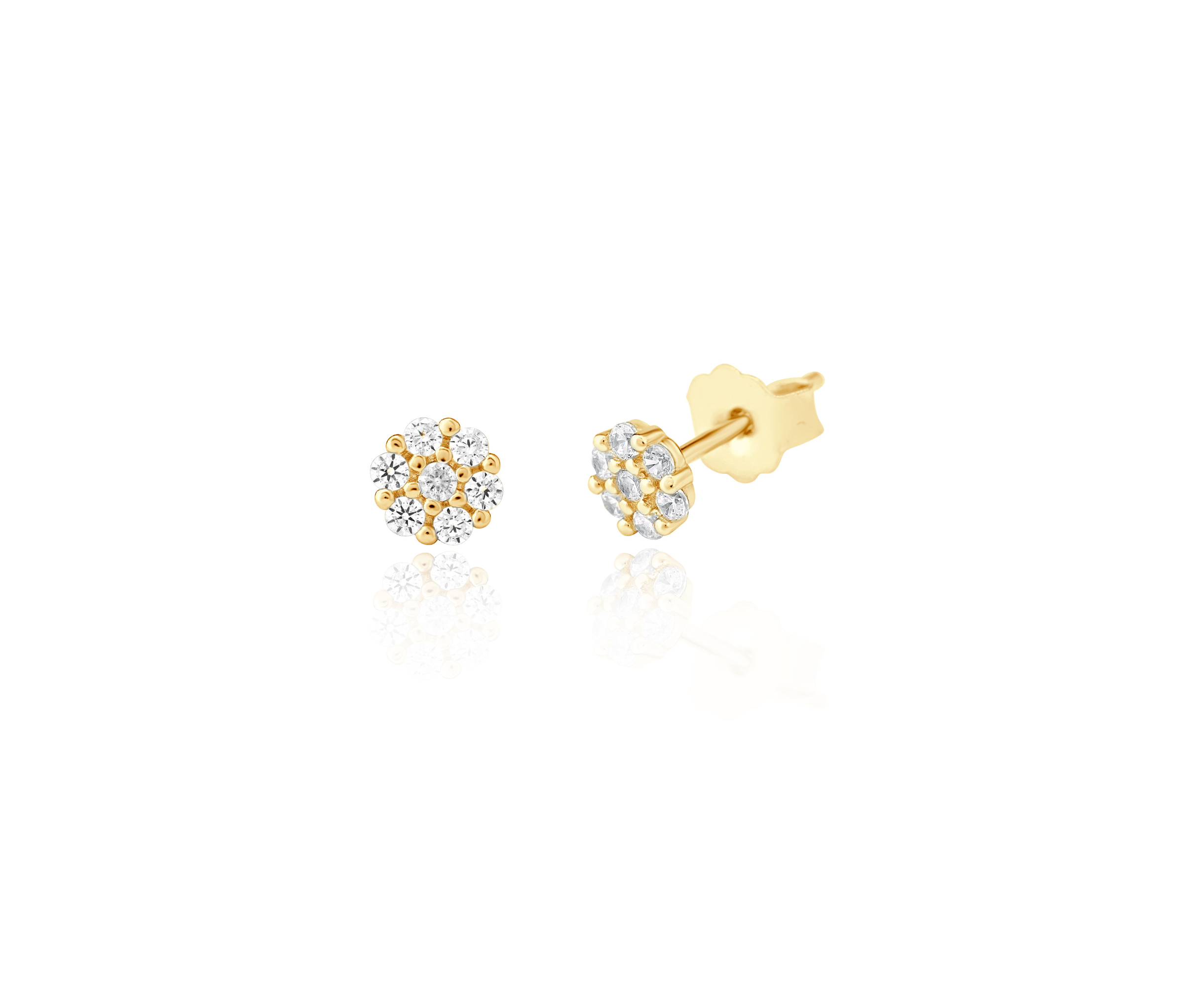 Blooming Diamond Stud Earrings