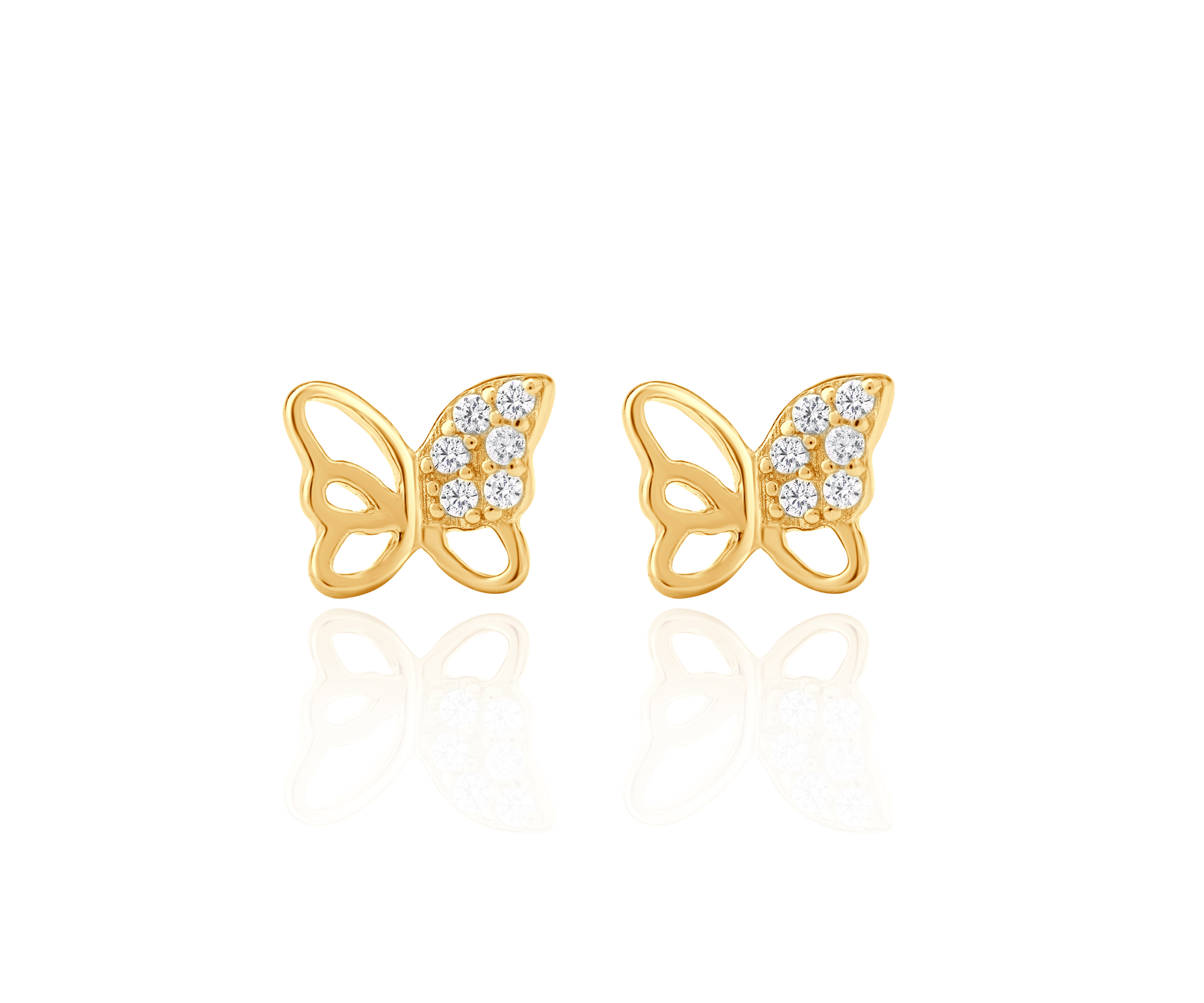 Sparkling Butterfly Studs