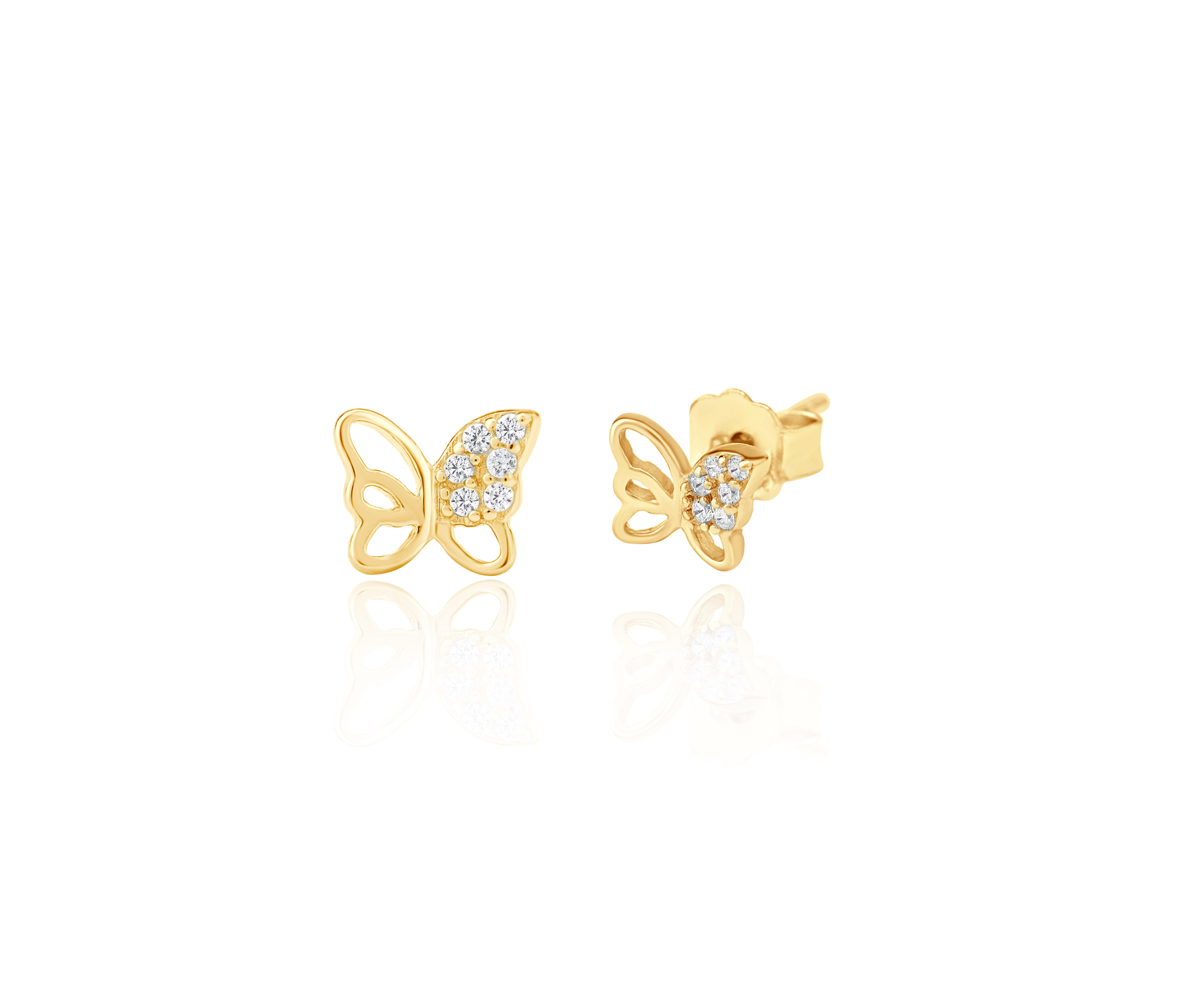 Sparkling Butterfly Studs