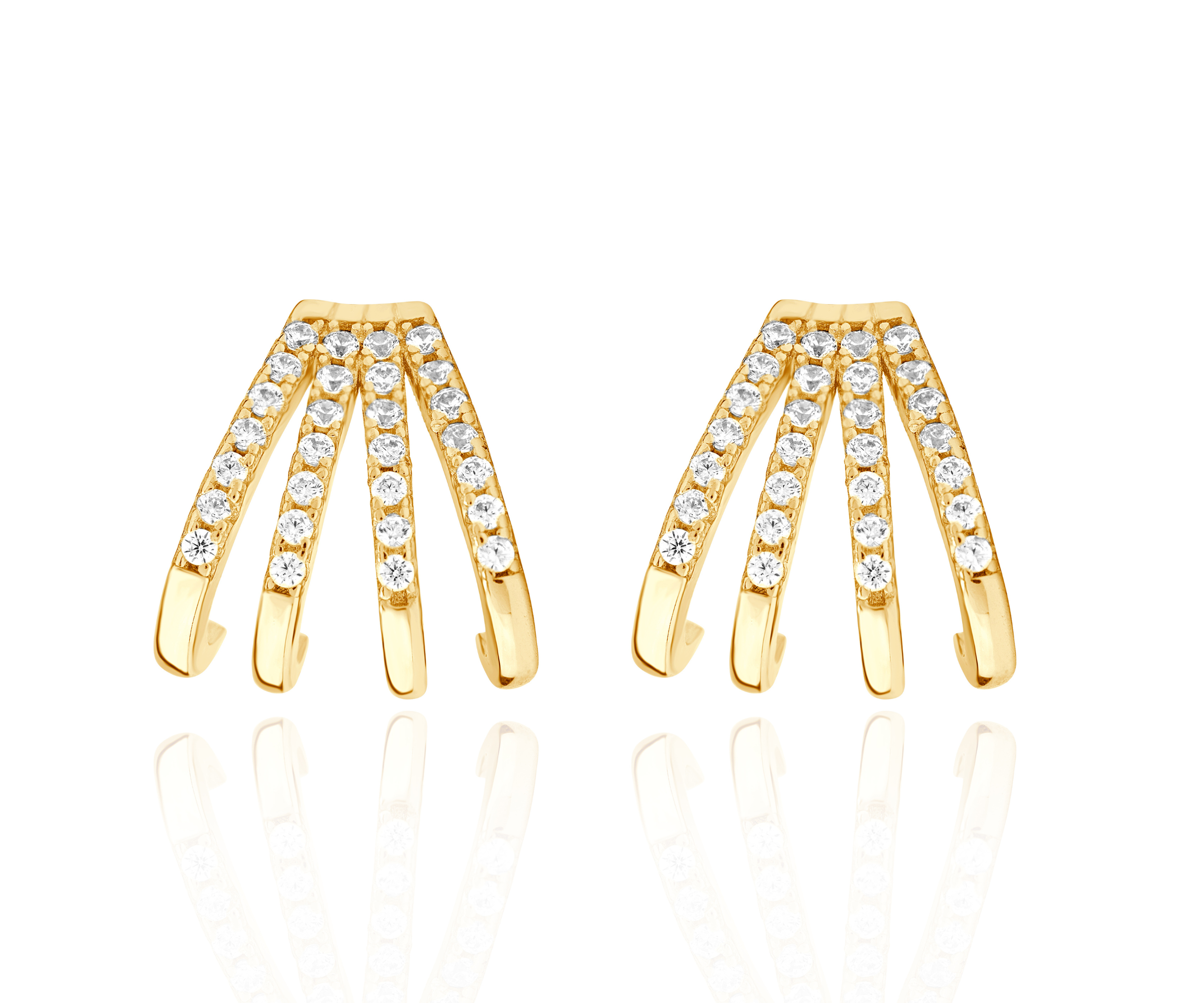 Multi-Row Diamond Ear Cuffs