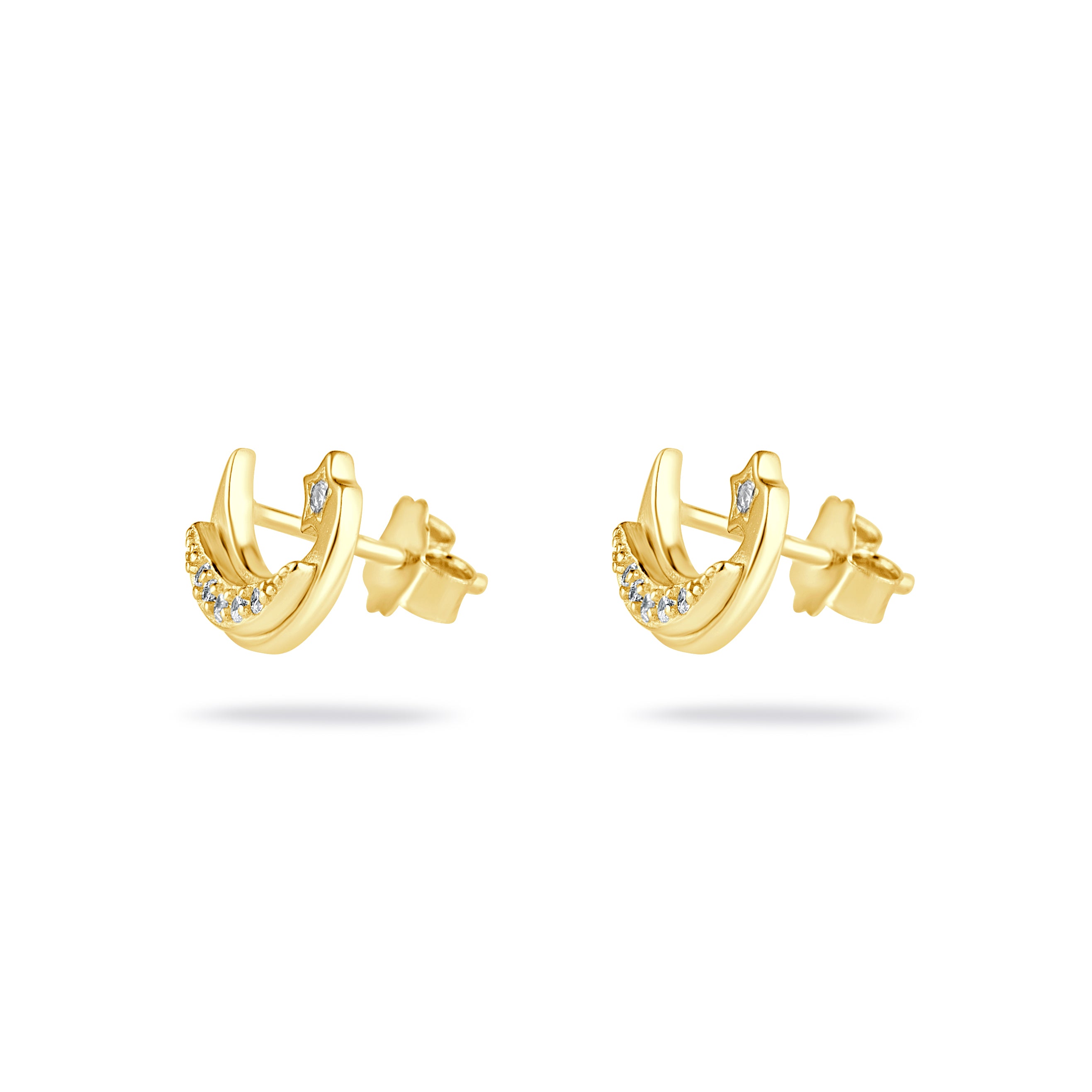 Aurra – 18K Gold Moon Earrings