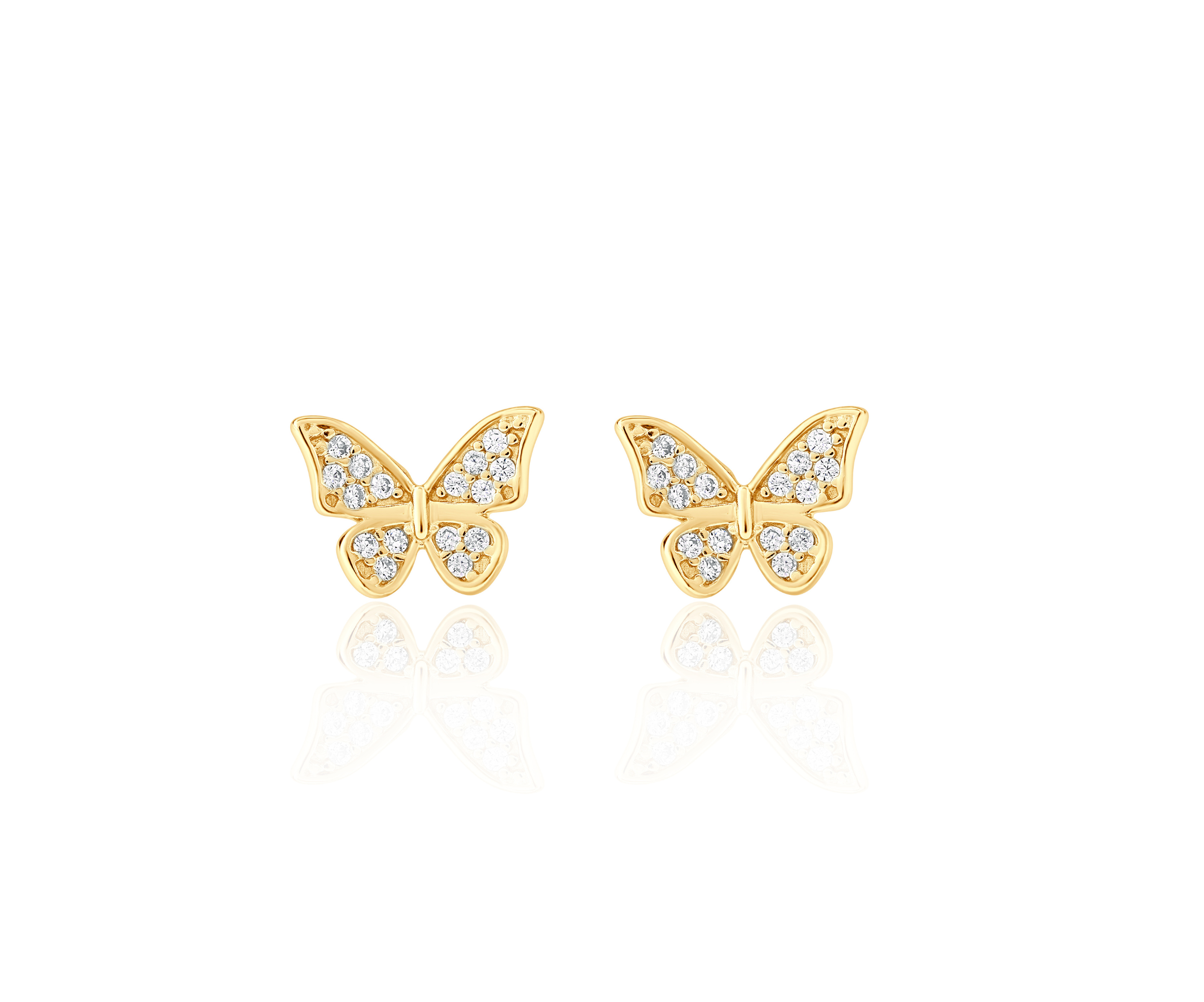 Diamond Flutter Studs Earrings