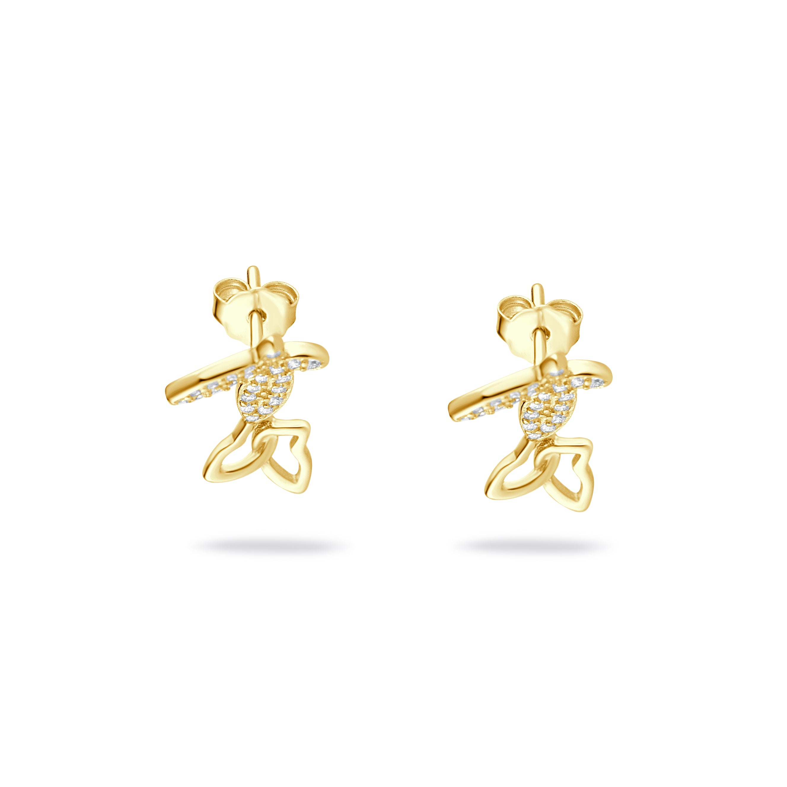 Aurra – 18K Gold Plated CZ Stud Earrings
