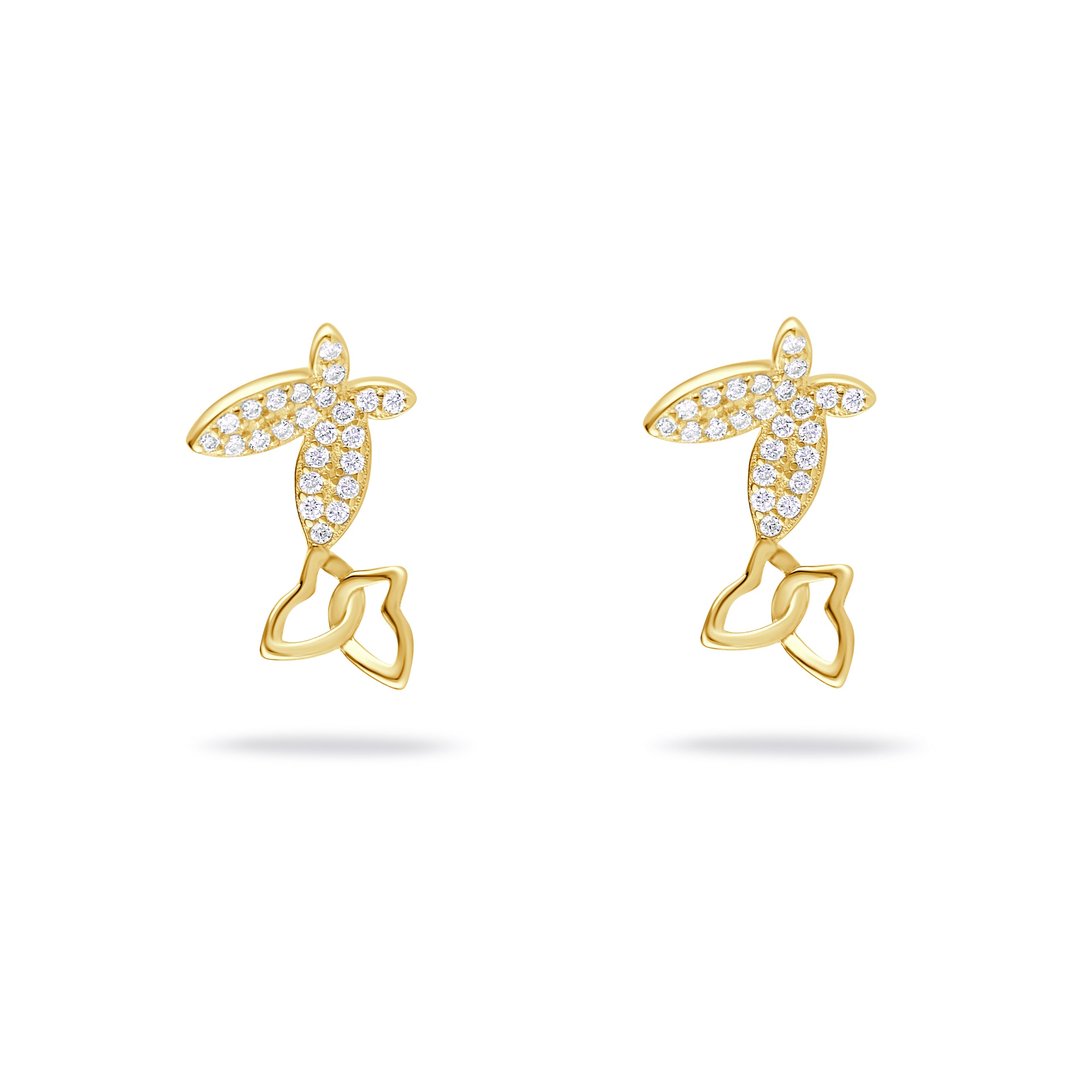Aurra – 18K Gold Plated CZ Stud Earrings
