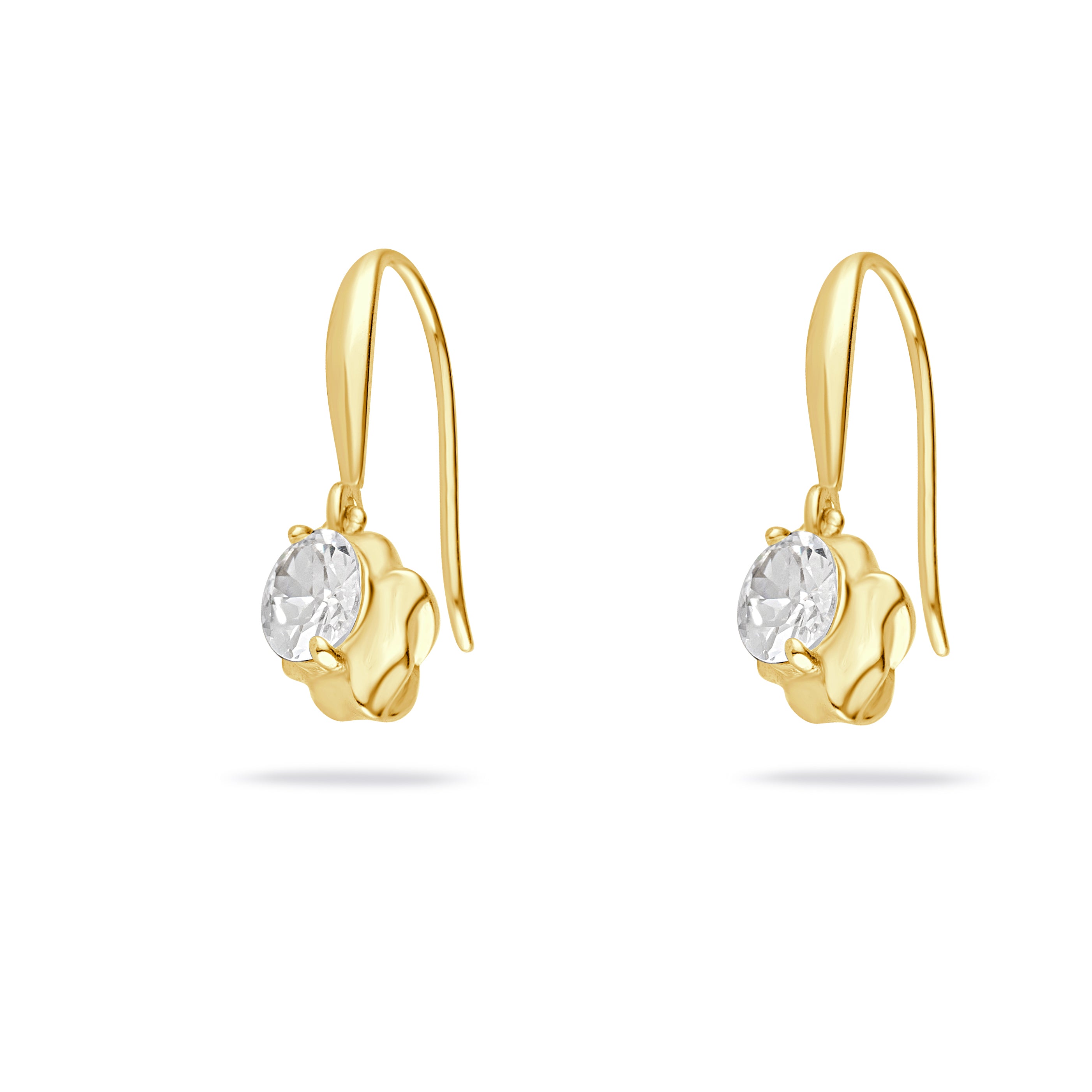 18k Gold Plated Cubic Zirconia Stud Earrings for Women &amp; Girls – Timeless Sparkle