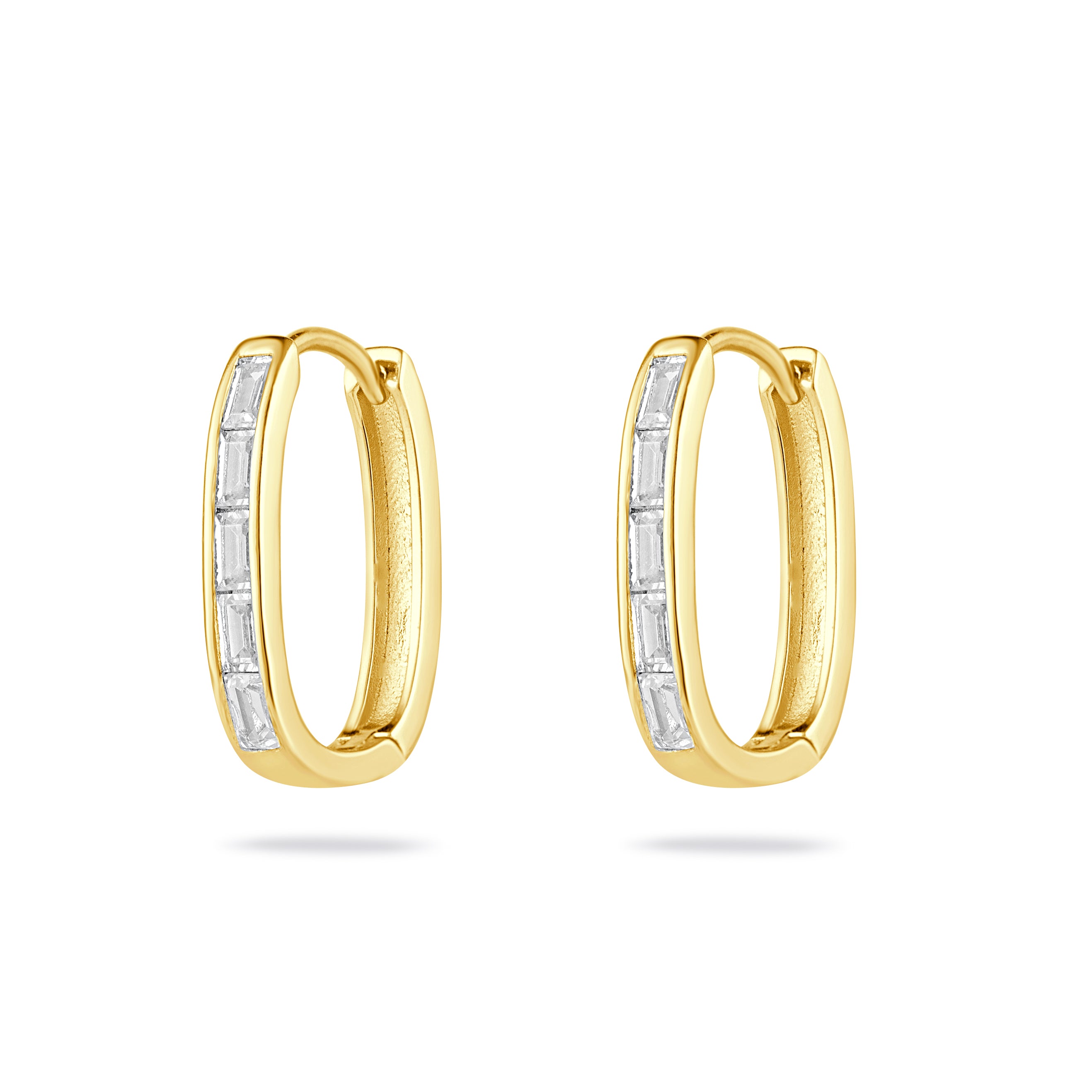Elegant 18k Gold Plated Cubic Zirconia Earrings for Women &amp