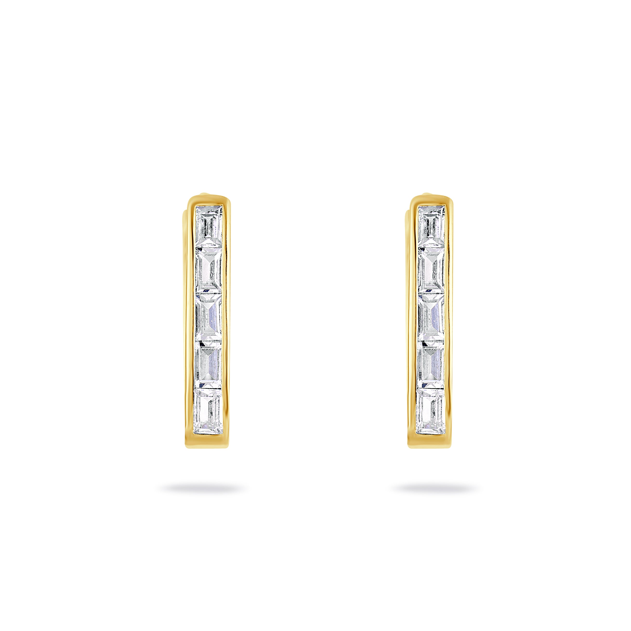 Elegant 18k Gold Plated Cubic Zirconia Earrings for Women &amp