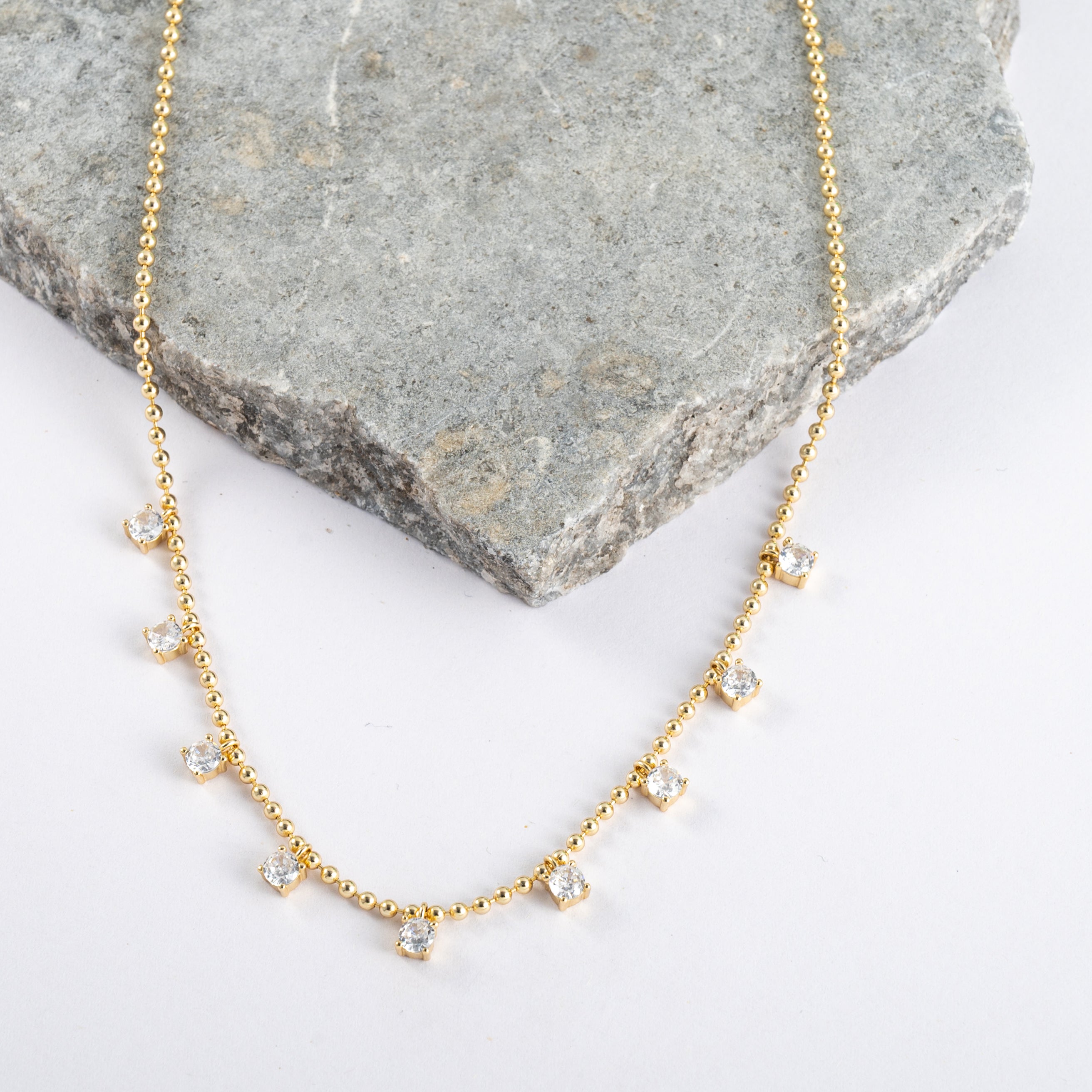 CZ- Gold Plated Necklace
