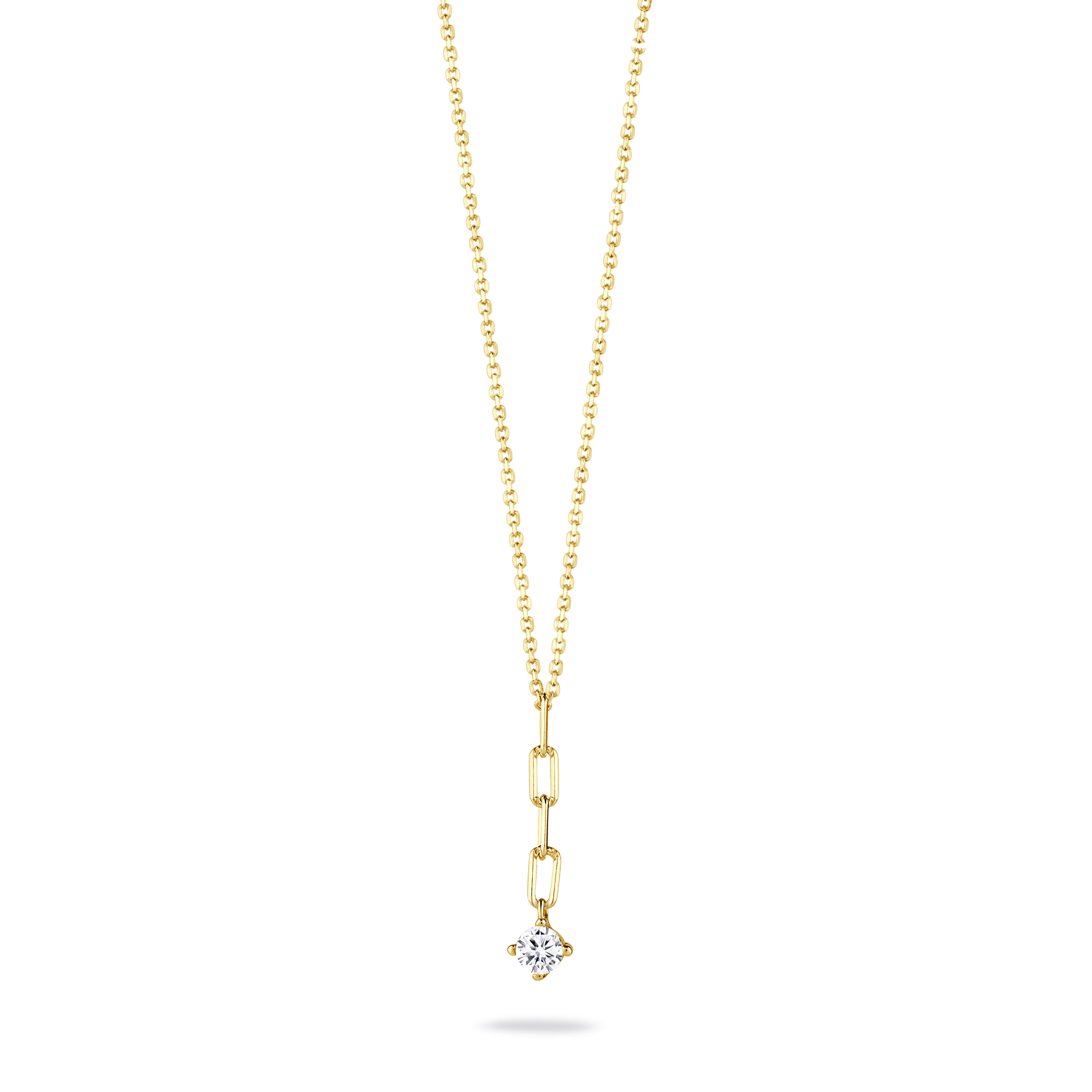 Chic Diamond-Inspired CZ Pendant Necklace