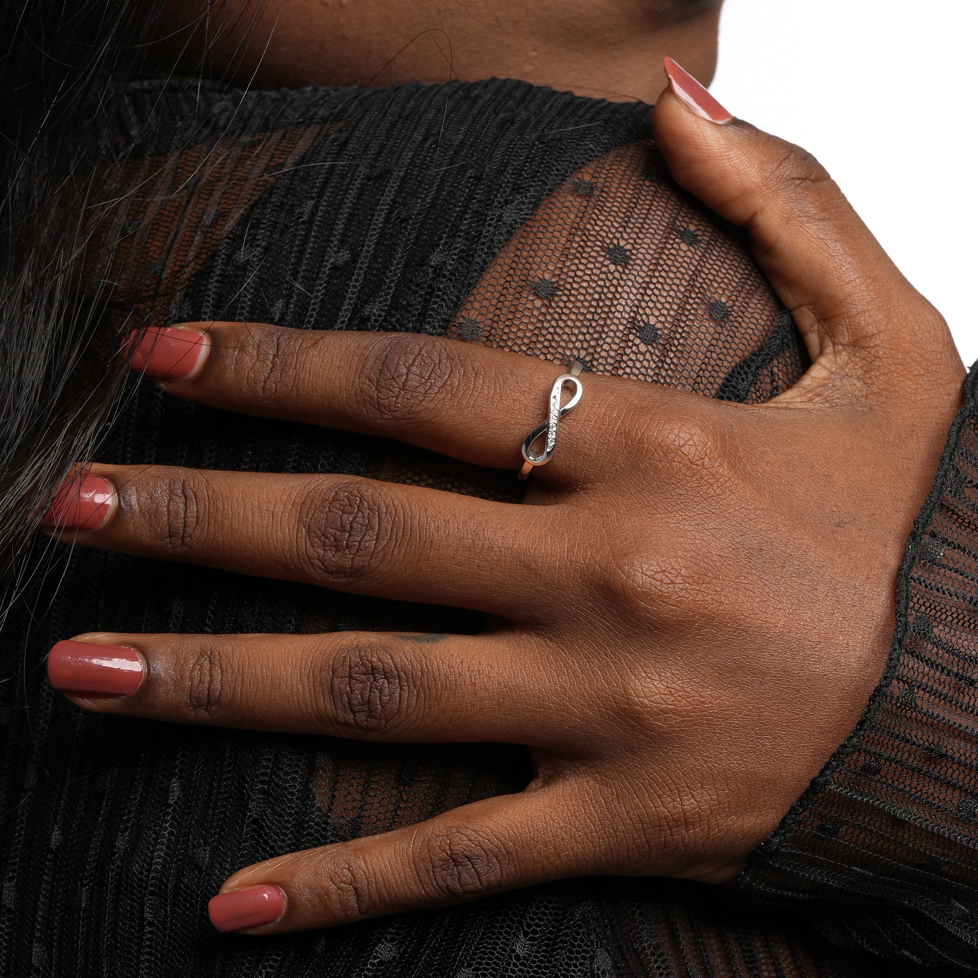 Infinity CZ Ring – Silver & Gold