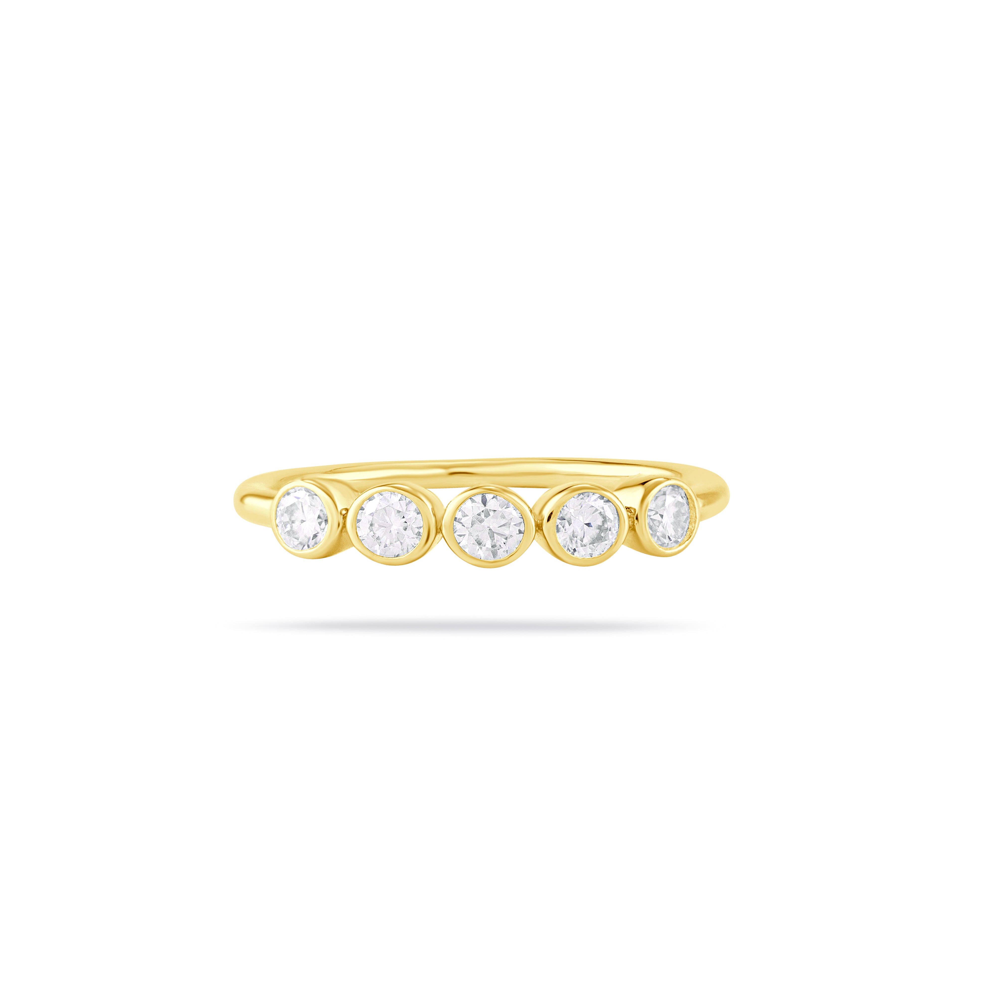 Aurora Glow Ring CZ Stones Silver | Gold Plated