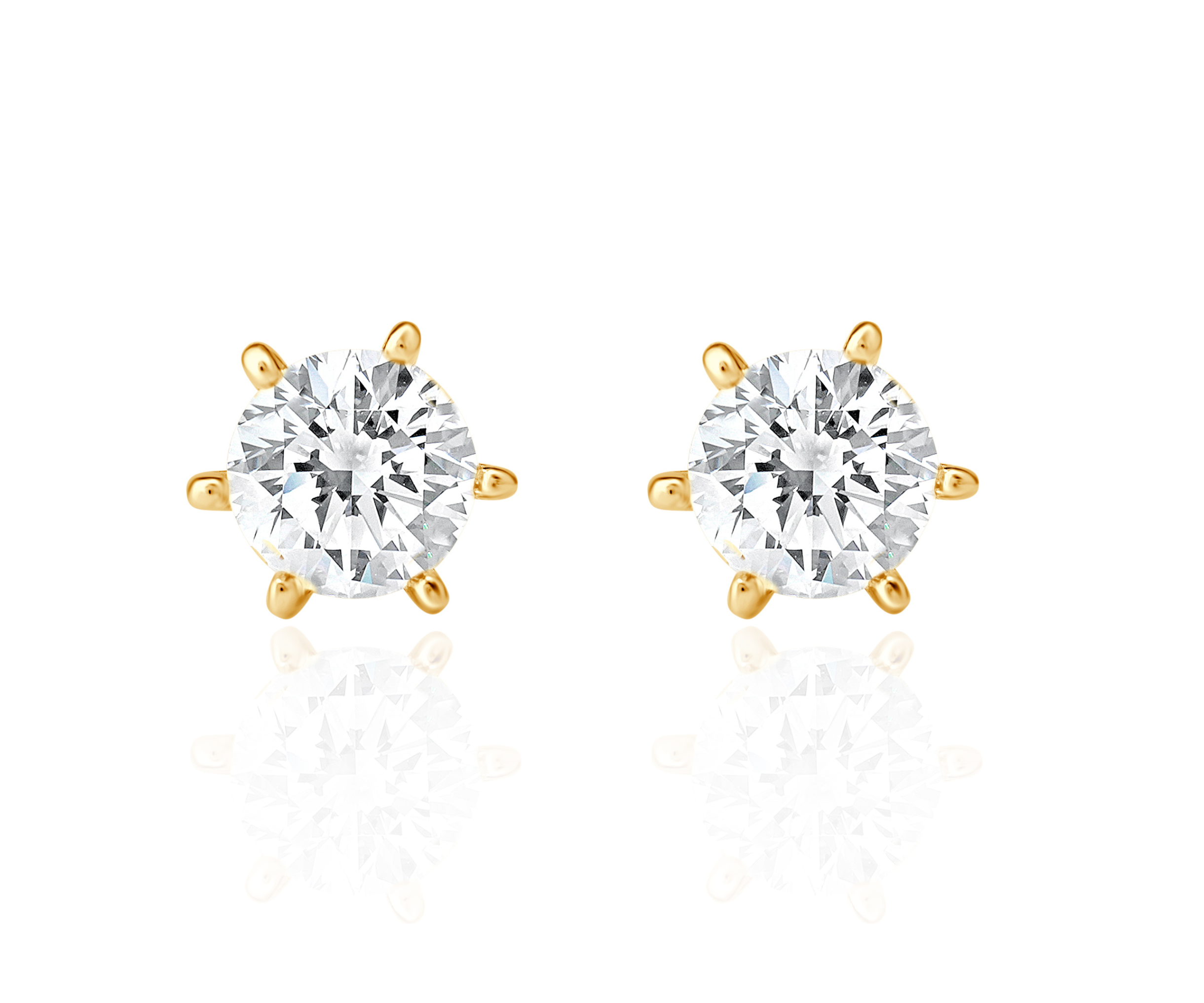 Classic Solitaire Stud Earrings